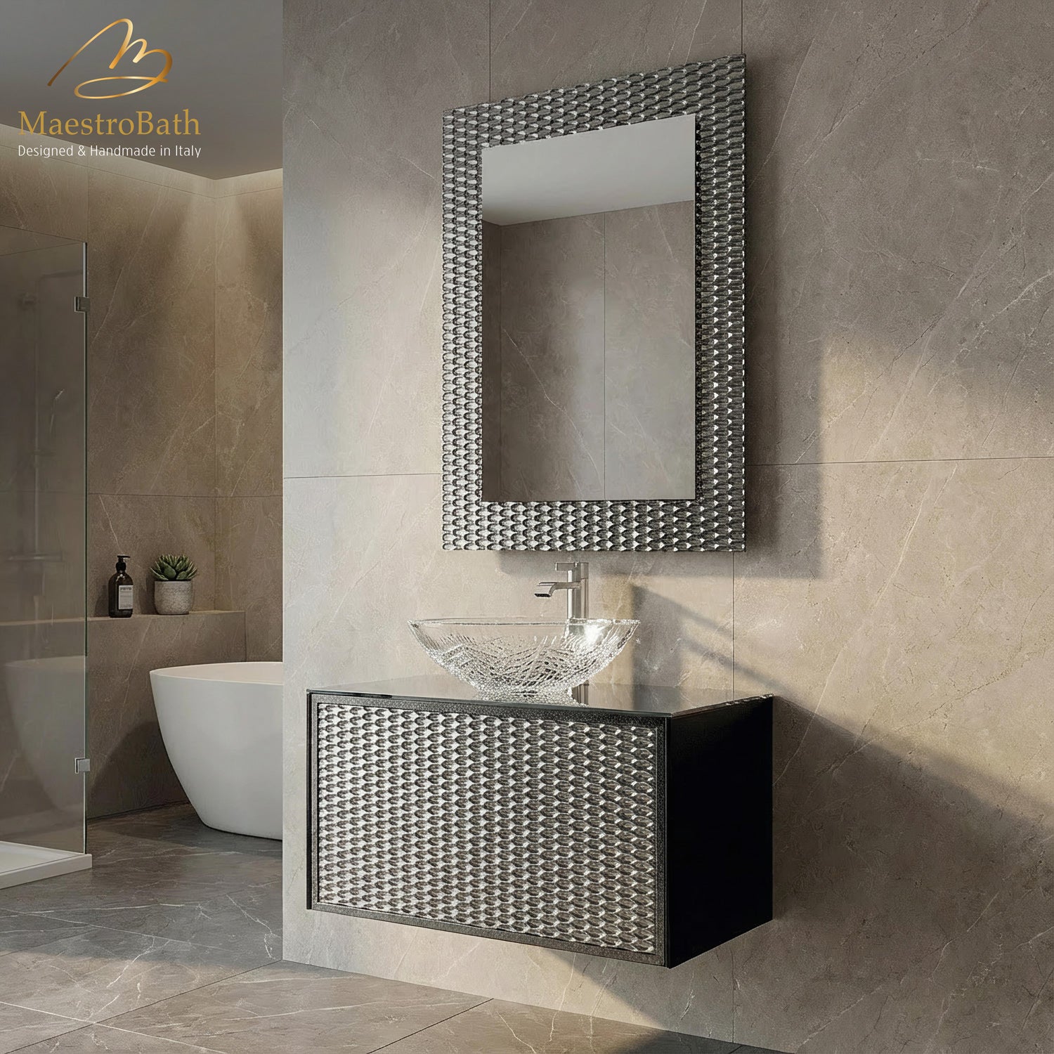 Modern Smoke Gray Bathroom Vanity