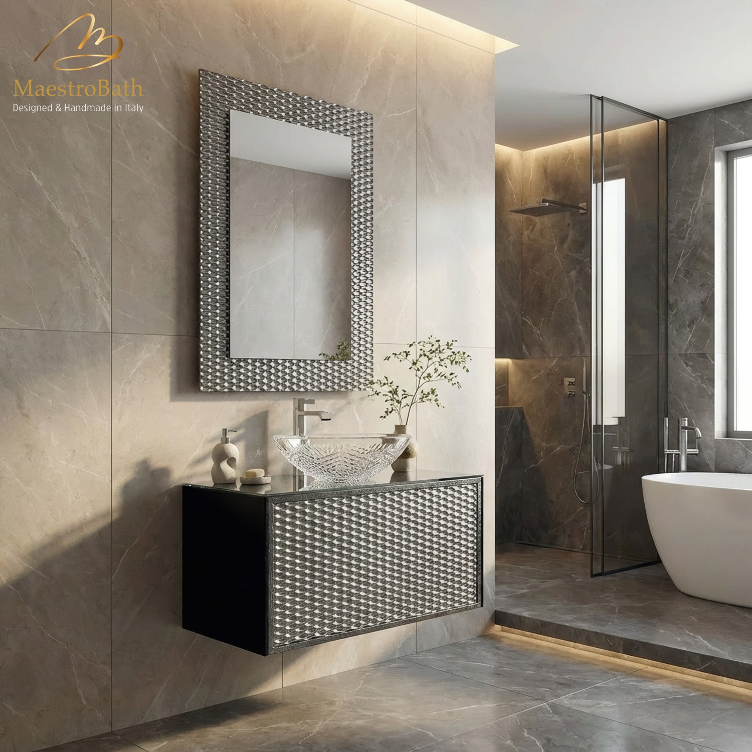 Modern Smoke Gray Bathroom Vanity