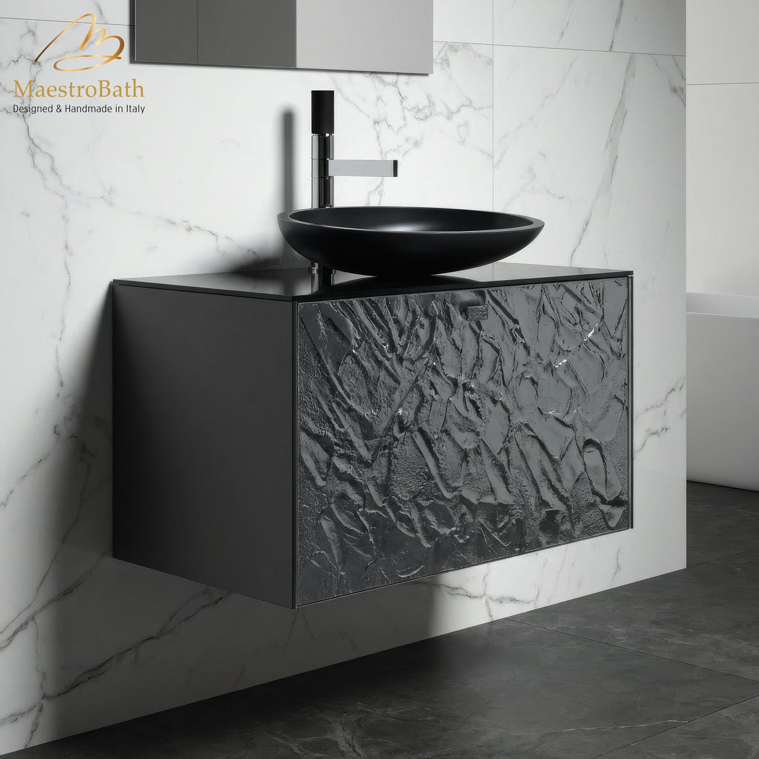 Luxury Murano Crystal Wallmount Bathroom Vanity #Size_32"