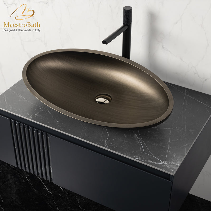 AUX High Bathroom Faucet | Polished Gold