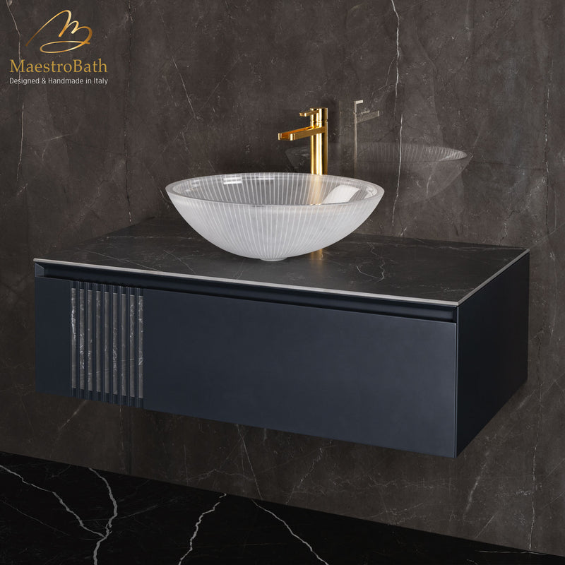 Plisse Luxury Oval Vessel Sink