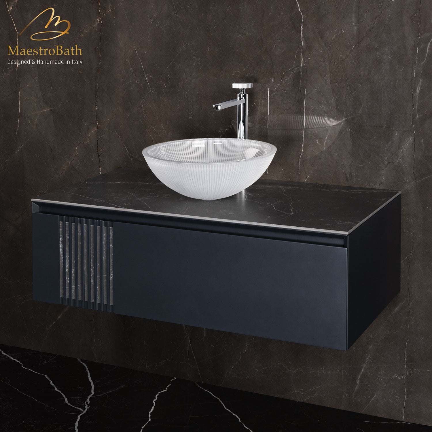 Plisse Luxury Round Vessel Sink #color_white