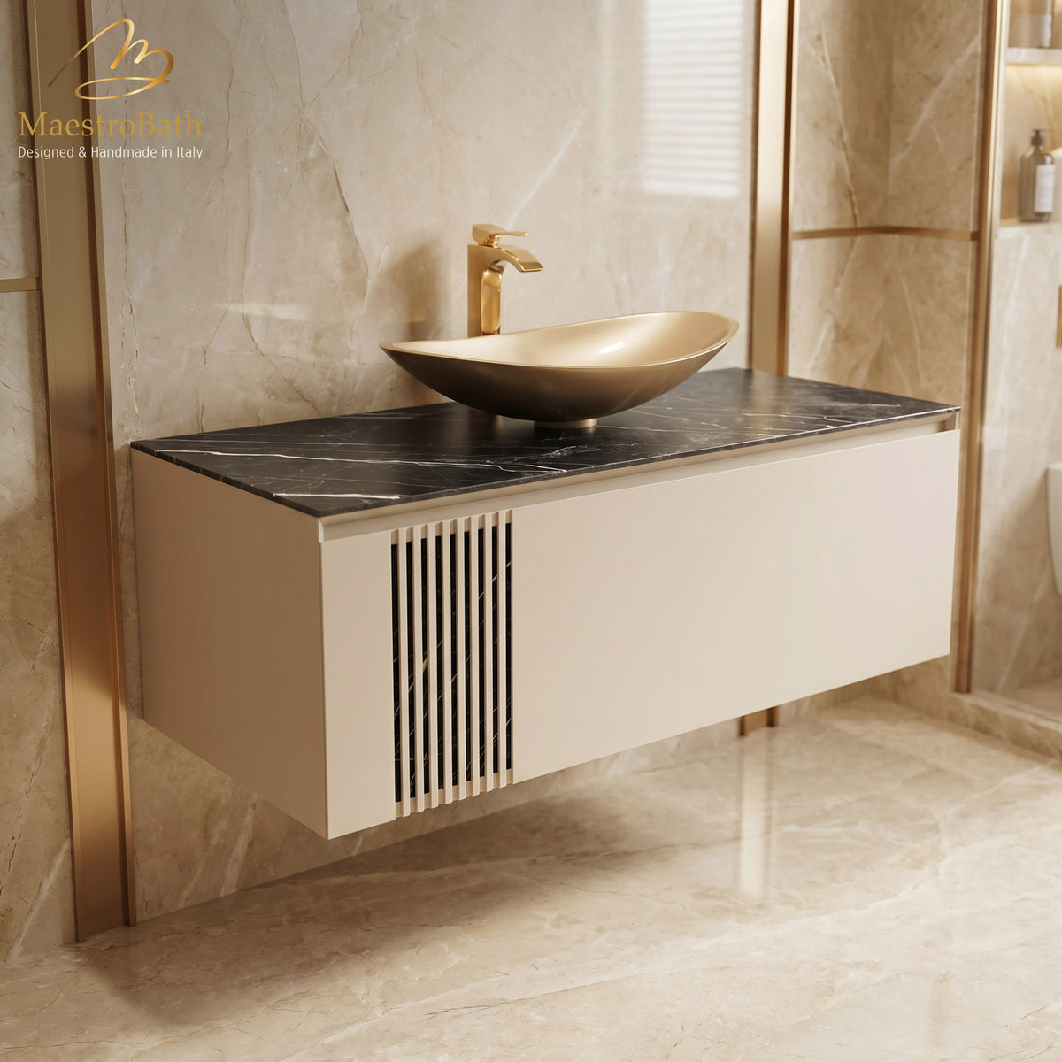 Mantua Bathroom Vanity, made of solid wood #size_48" #color_cashmere