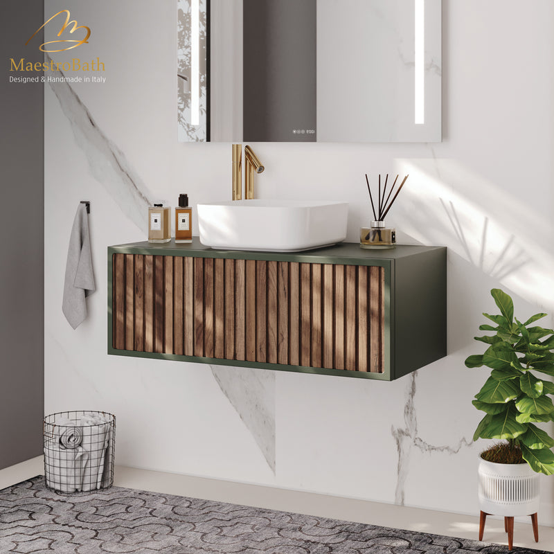 Orient 100 Bathroom Vanity | Olive Green