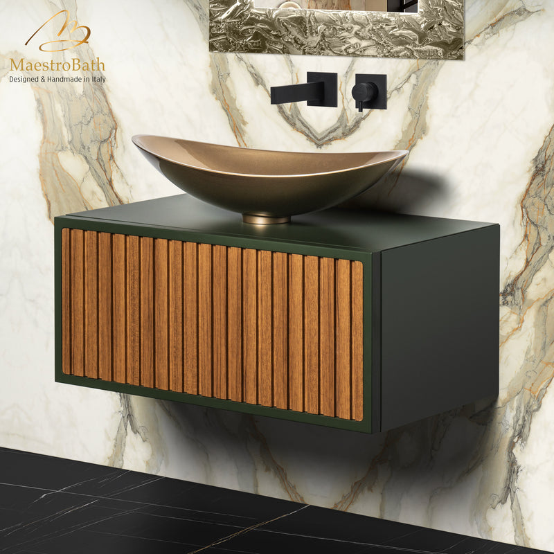 Orient 80 Bathroom Vanity | Olive Green