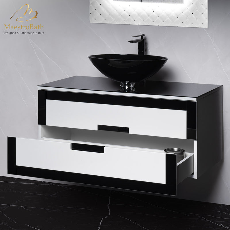 Luxury Bathroom Vanity 40" | Black and White