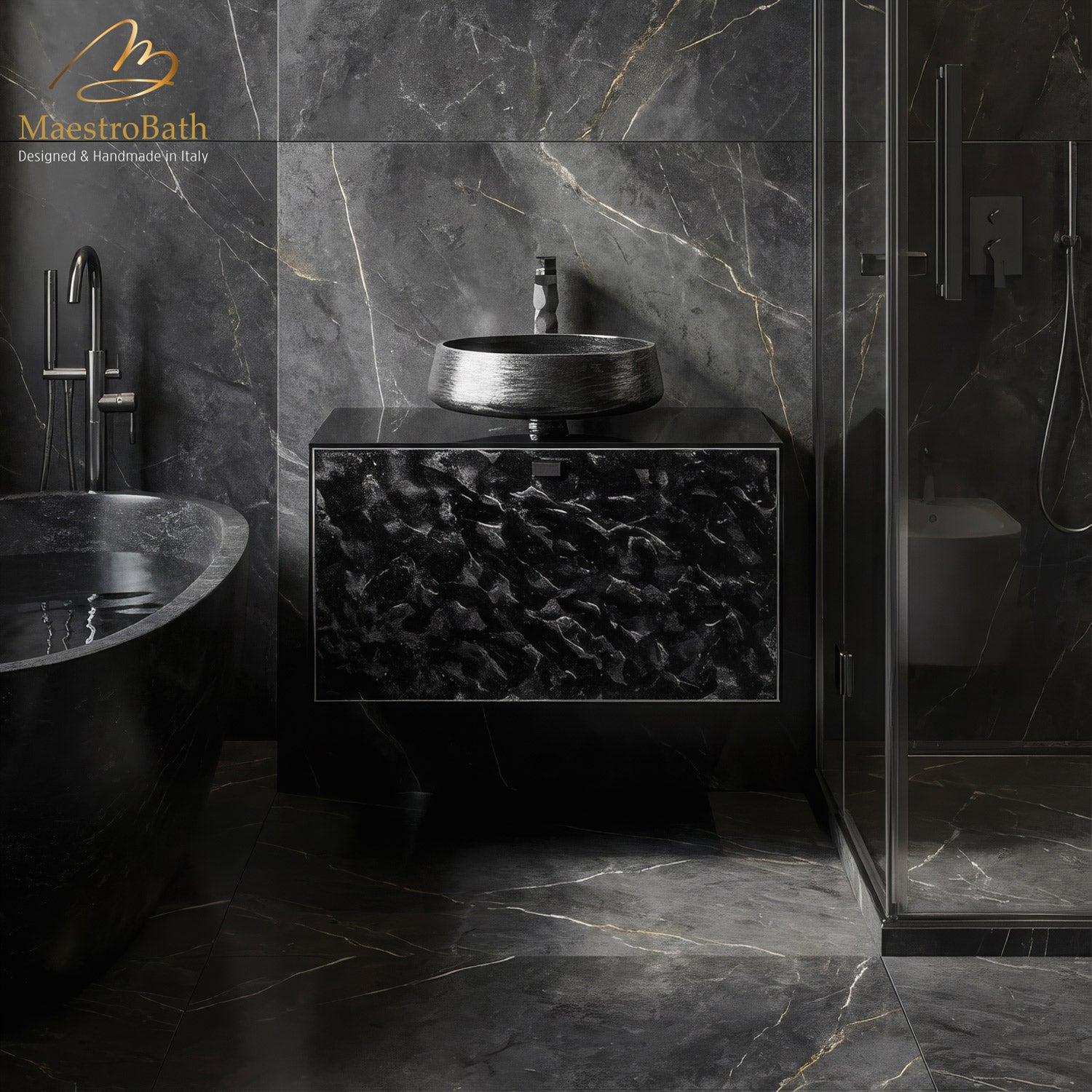 Luxury Murano Crystal Wallmount Bathroom Vanity #Size_32"
