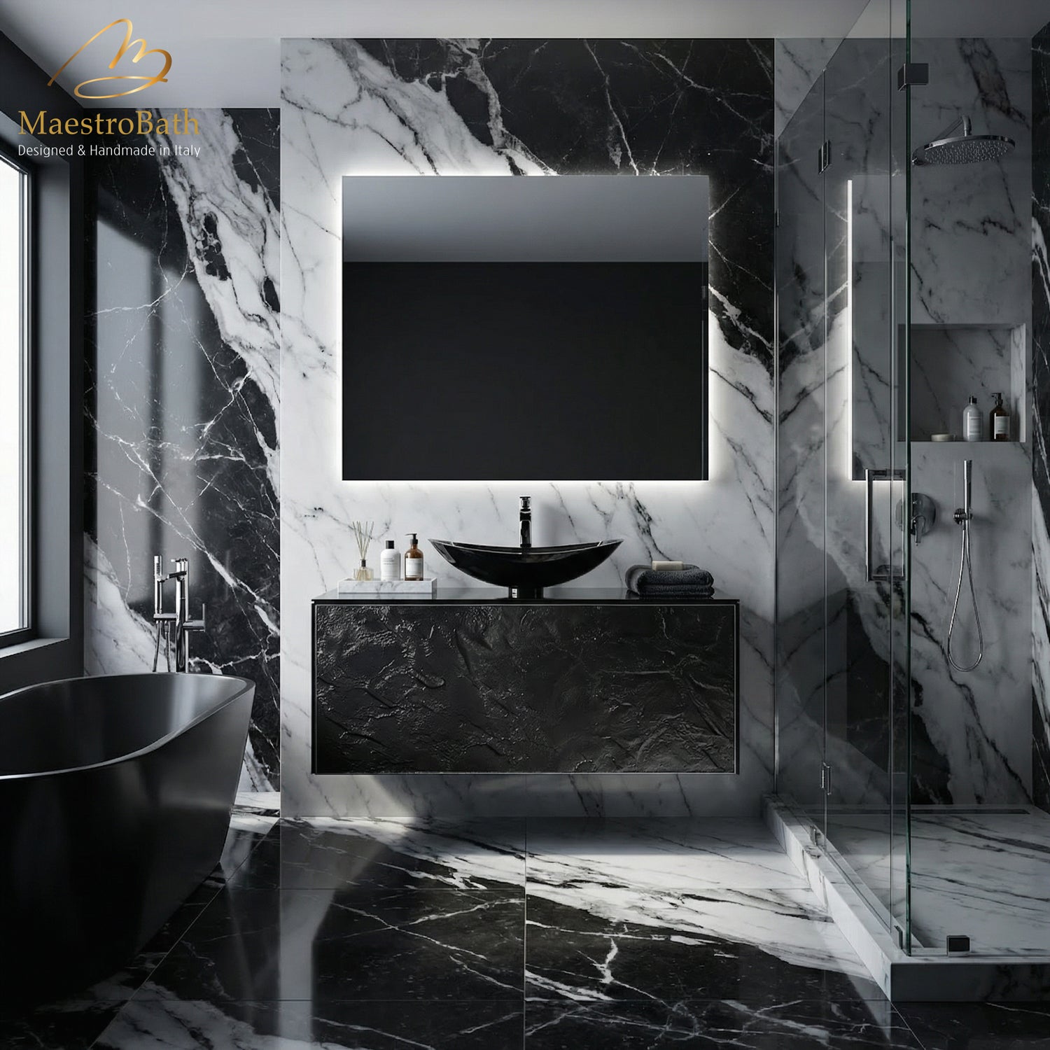 Luxury Murano Crystal Wallmount Bathroom Vanity #Size_36"