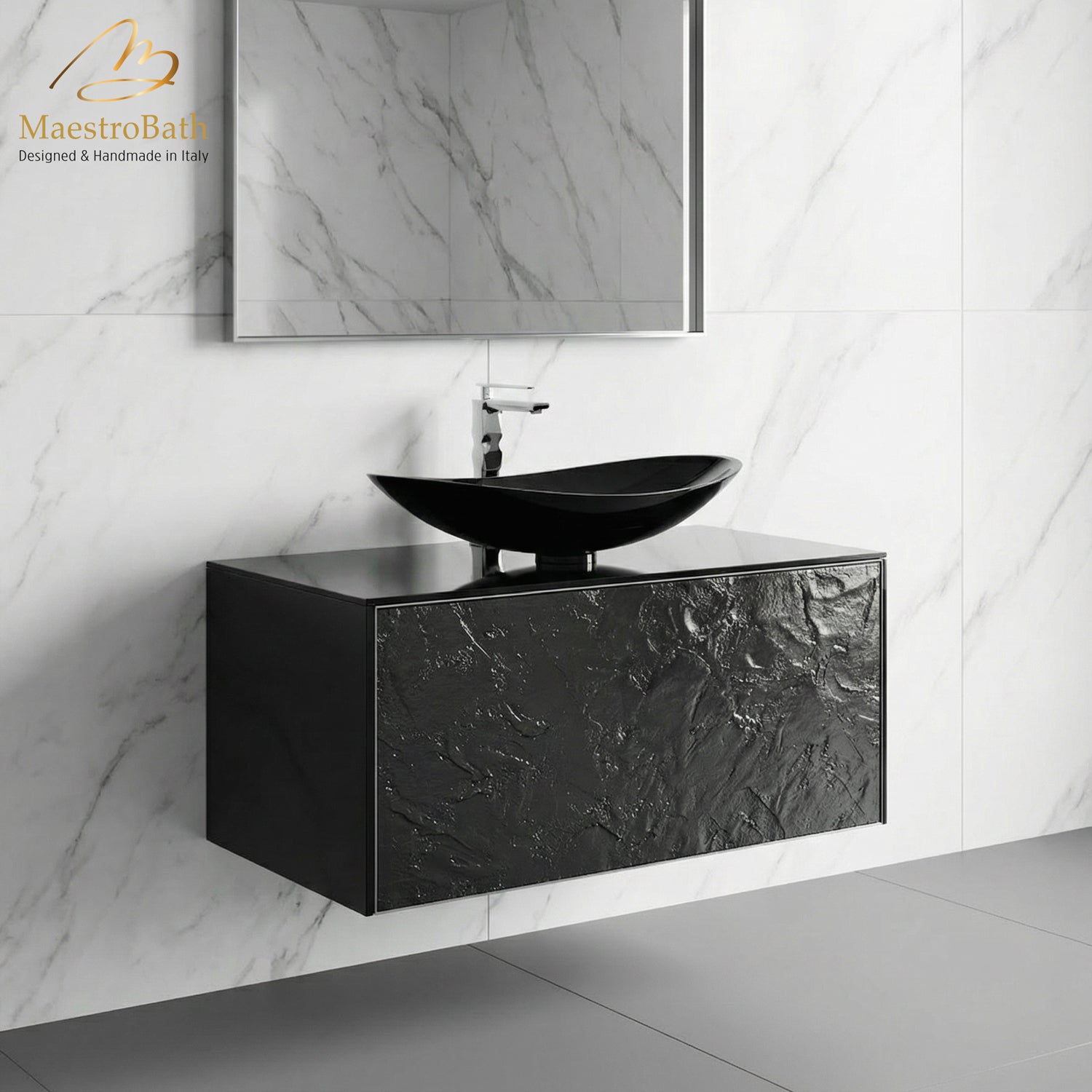 Luxury Murano Crystal Wallmount Bathroom Vanity #Size_36"
