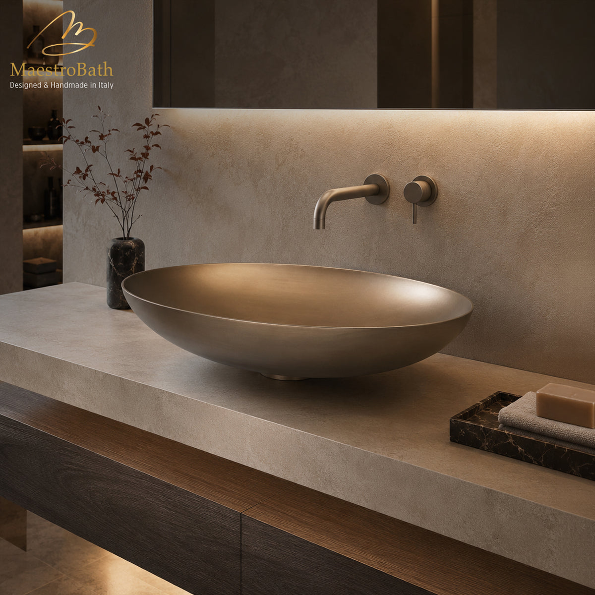 Saturn Oval Bronze Vessel Sink