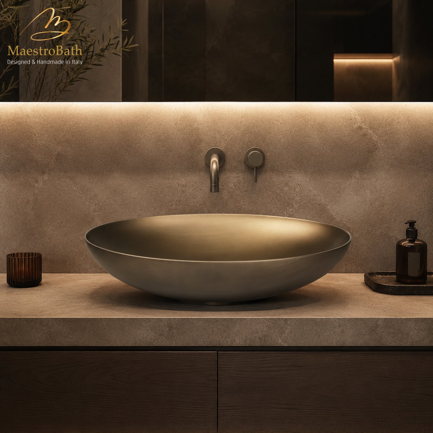 Saturn Oval Bronze Vessel Sink