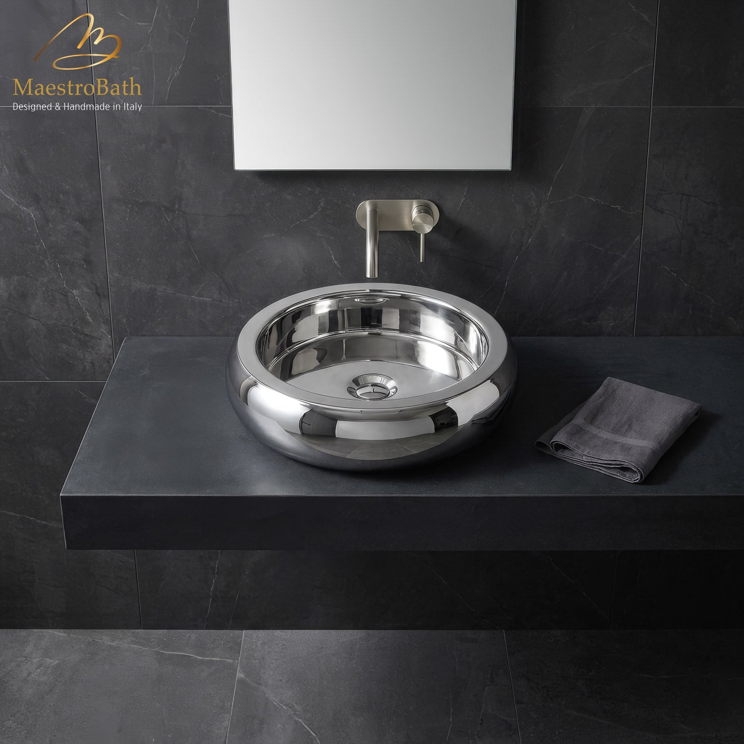 Stainless Steel Glo Ball Shiny Steel Vessel Sink