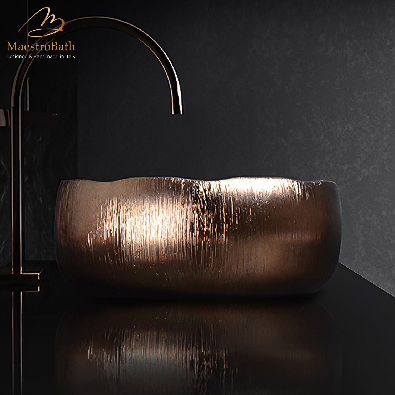 Contemporary Bathroom Vessel Sink #color_bronze