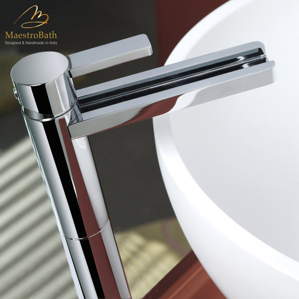 Aqua Polished Chrome Luxury Bathroom Faucet #finish_polished chrome