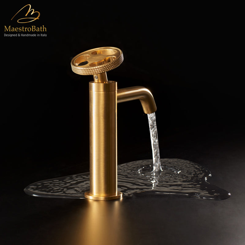 Country Bathroom Faucet | Brushed Gold