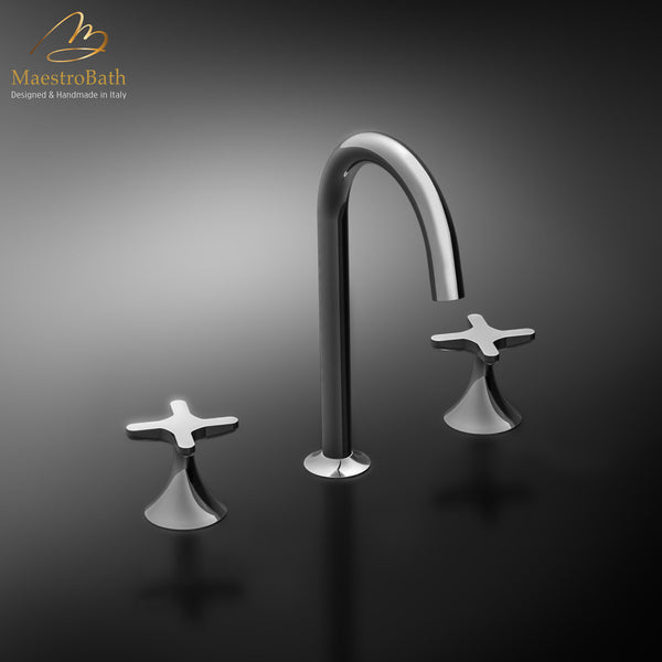 Fioritura Luxury 3-hole Bathroom Faucet | Polished Chrome