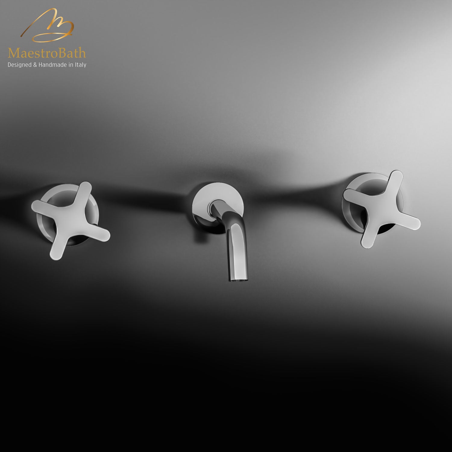 Fioritura Luxury Wall-mount Bathroom Faucet #color_polished chrome