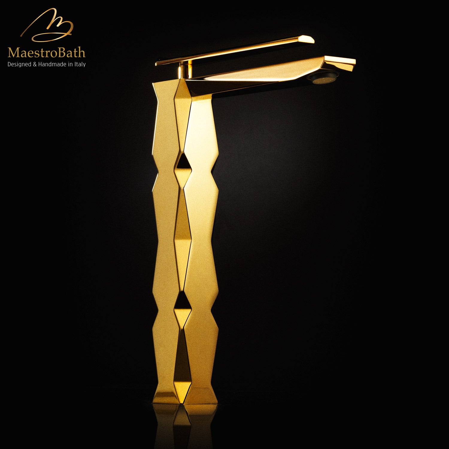 Ikon Polished Gold Luxury Vessel Sink Faucet