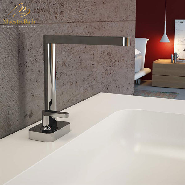 Modern Italian Bathroom Sink Faucet | Polished Chrome