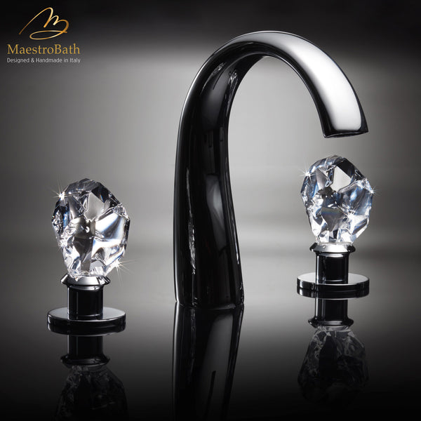 Lux Crystal 3-Hole Bathroom Faucet #finish_polished chrome