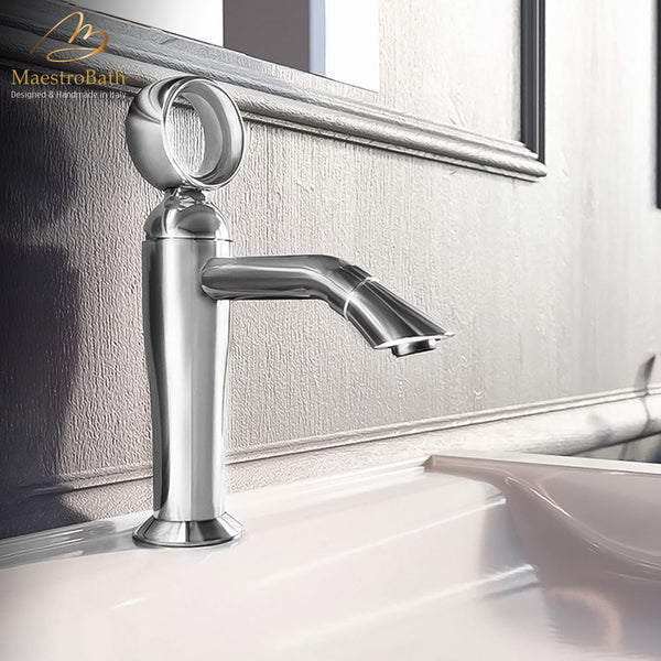 Luxury Italian Bathroom Sink Faucet #finish_polished chrome