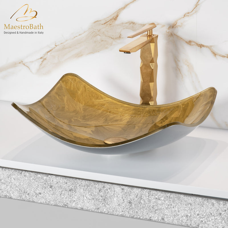 Kara Luxury Vessel Sink | Gold