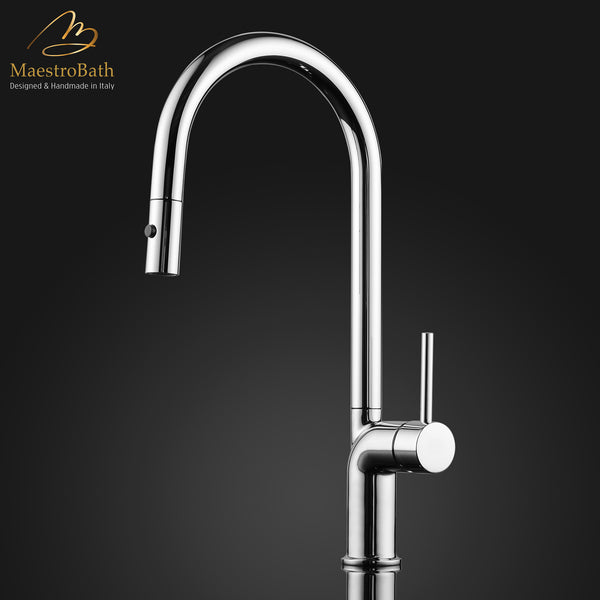 SWAN Modern Kitchen Faucet With 2 Jets | Chrome