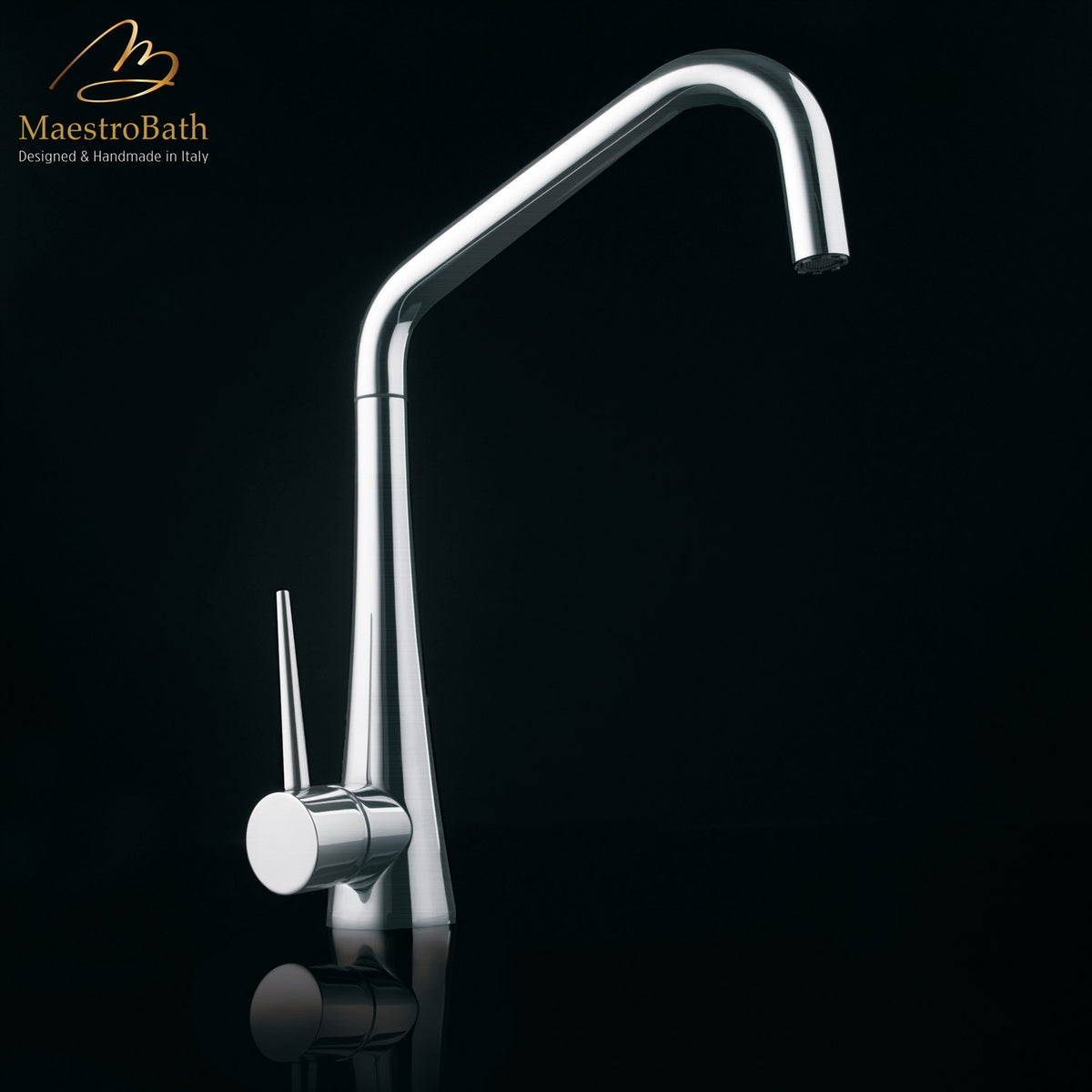 TINK D Brushed Nickel Modern Kitchen Faucet | Pull Out Dual Shower #color_brushed nickel