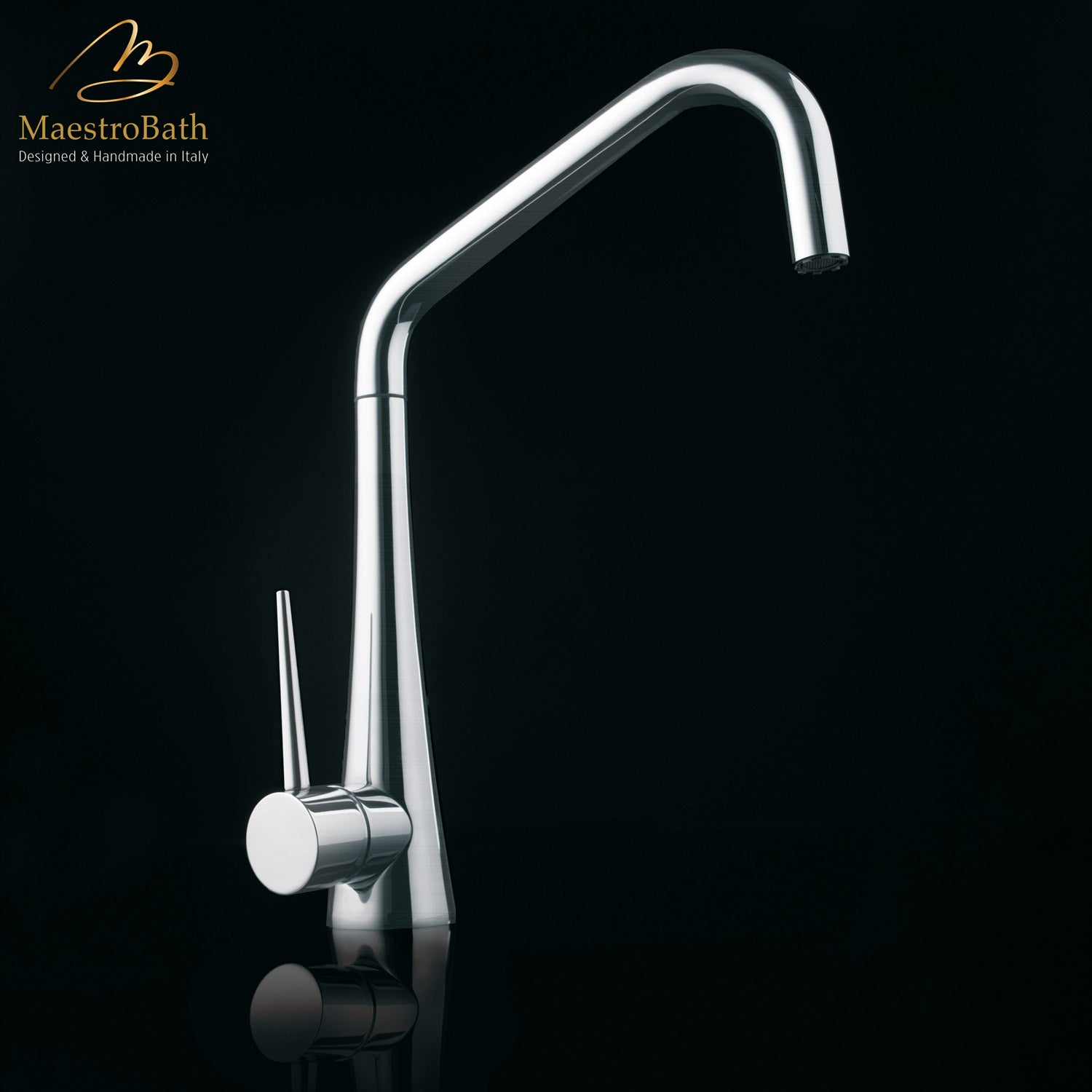 TINK D Brushed Nickel Modern Kitchen Faucet | Pull Out Dual Shower #color_brushed nickel