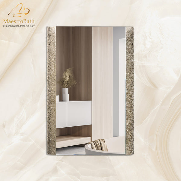 Cristallo Luxury Single Vanity Mirror | Bronze Crystal