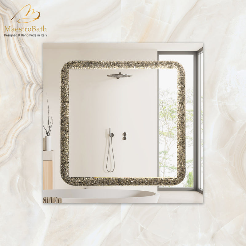 Cristallo Luxury Single Vanity Mirror | Bronze