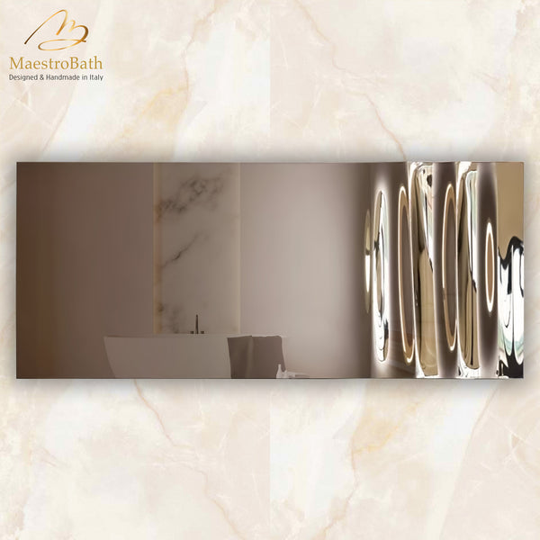 Wave Luxury Mirror | Silver and Bronze