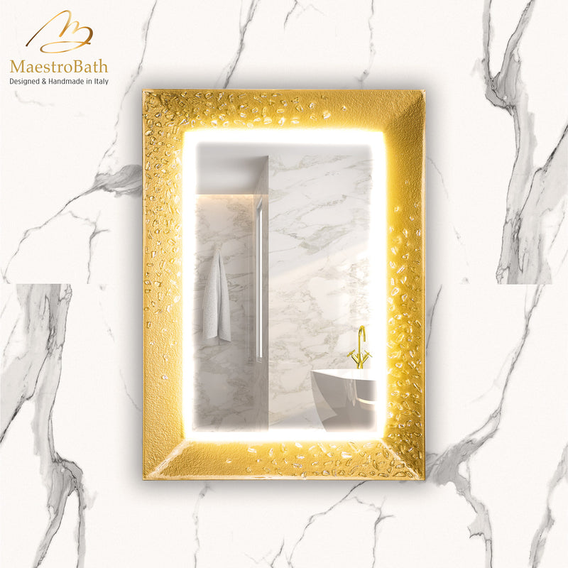 Murano Luxury Single Vanity Mirror | Gold