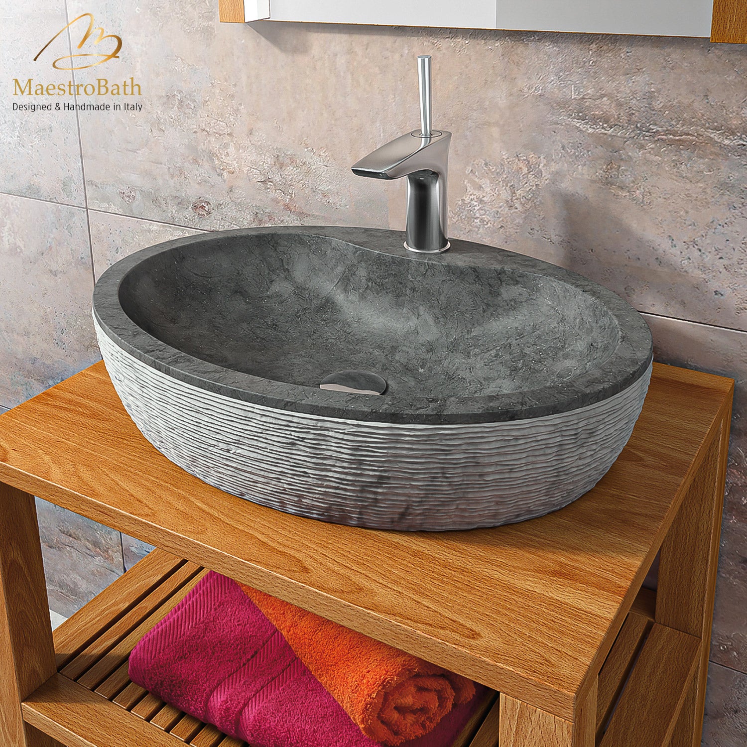 Раковина Bathco barros Cement 550 x 400 x 120