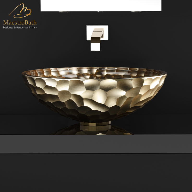 Prism Luxury Vessel Sink | Gold