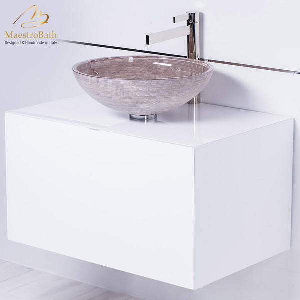 30 inch white wall mount bathroom vanity combo