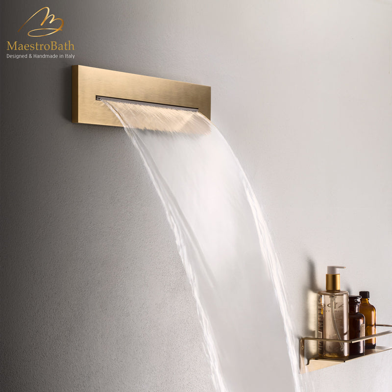 Flusso Complete Shower Set | Brushed Gold