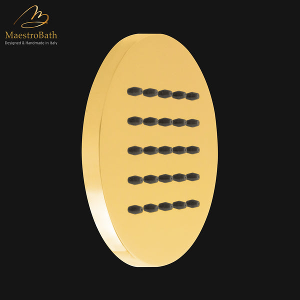 Round Lateral Spray Shower | Polished Gold