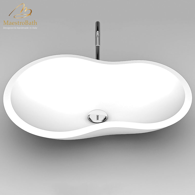 Teknoform Zelig White Luxury Vessel Sink