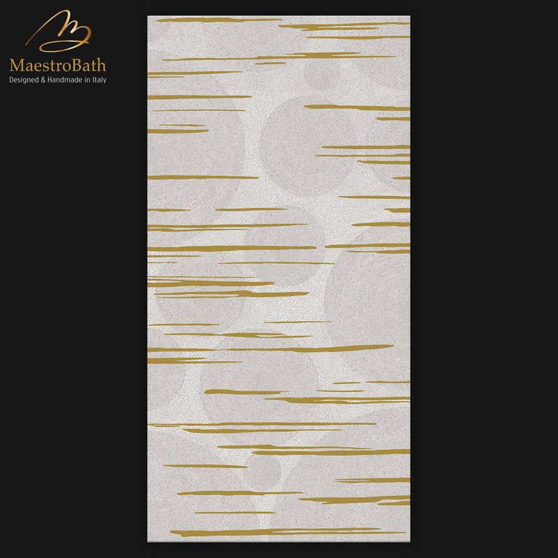 Hyams Luxury Tile | White and Gold