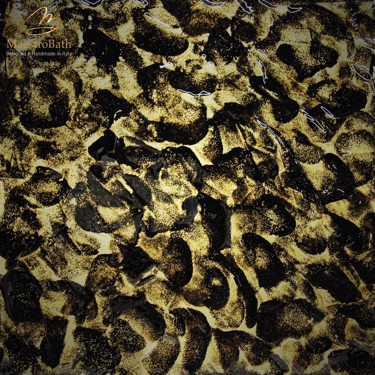 Style Rok Tile Coral Rok Luxury Tile | Black/Gold