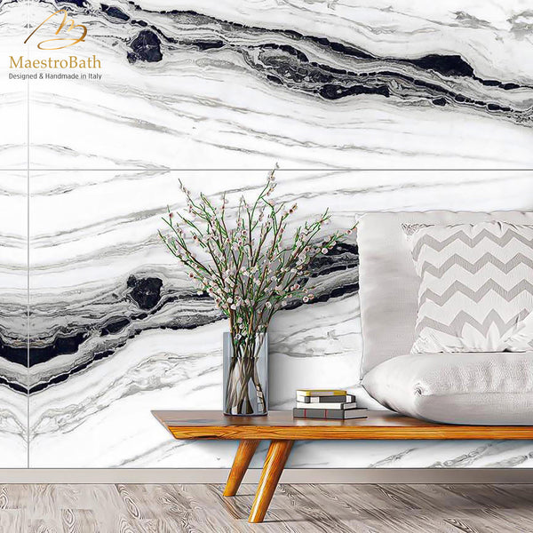 Zebra Luxury Tile | Black and White