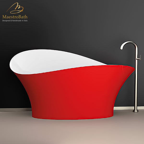 Calla Lily Designer Bathtub | Red