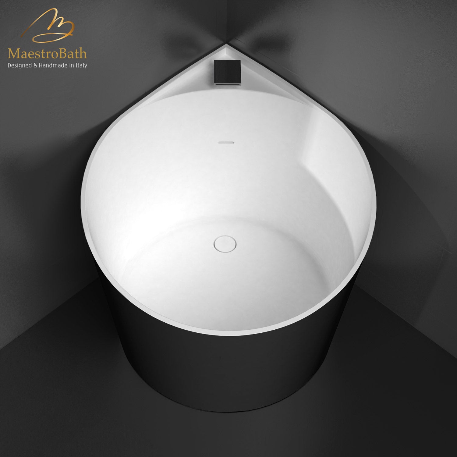 Modern Compact Bathtub | Black