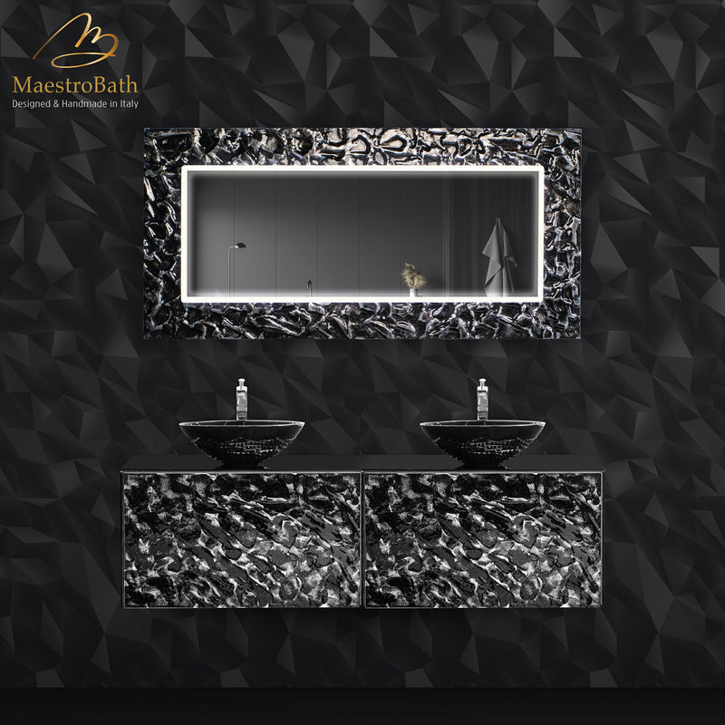 Luxury Wallmount Bathroom Double Vanity
