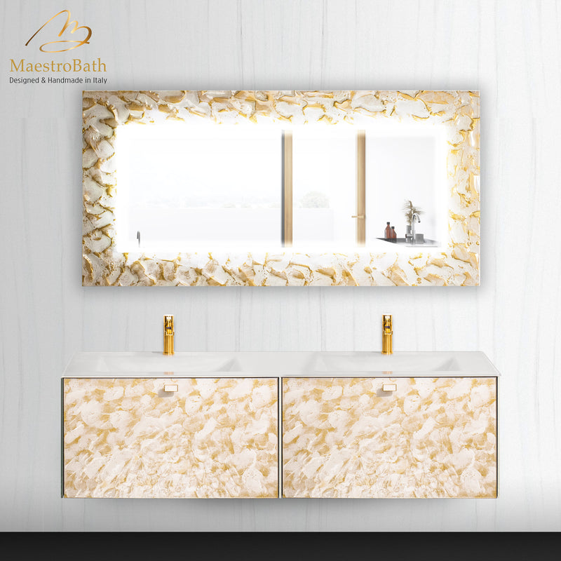 Luxury Wallmount Bathroom Double Vanity