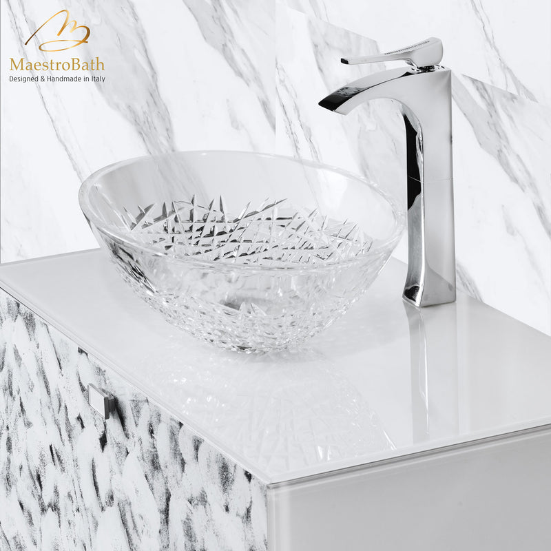 Designer Murano Glass Wallmount Bathroom Vanity