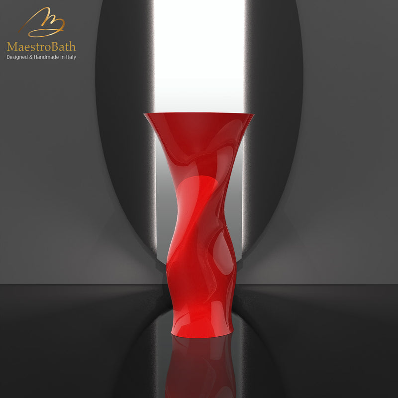 Ruffle Pedestal Sink | Red